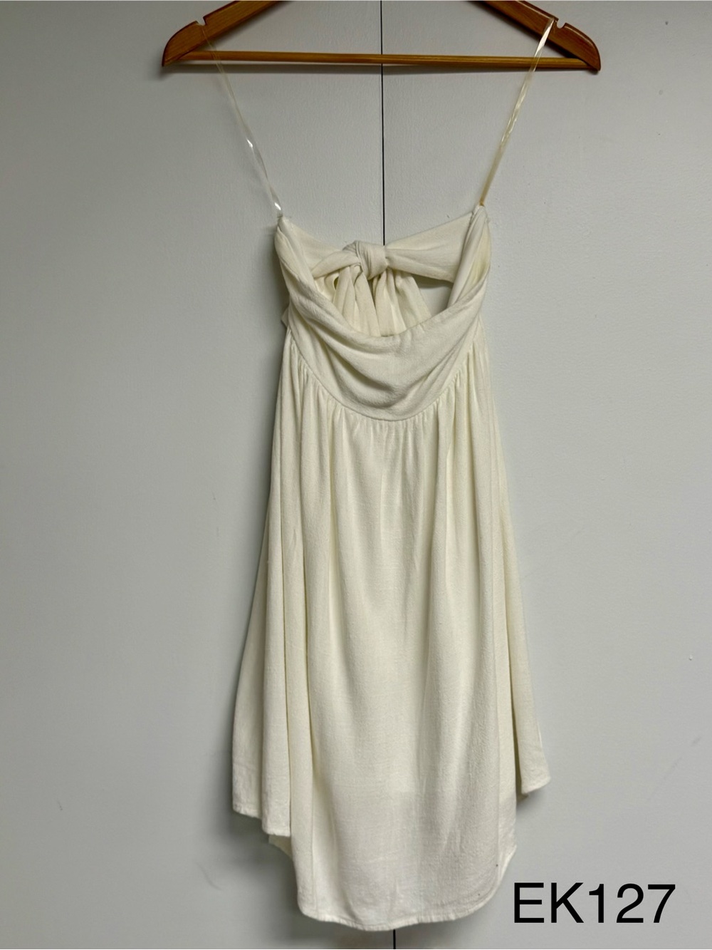 L.A. Hearts PacSun Ivory Linen Blend Tie Back Mini Dress XS